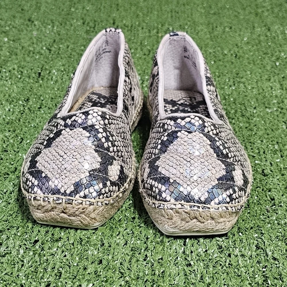 FRANCO SARTO | KIYA SNAKESKIN FAUX LEATHER QUILTED ESPADRILLES